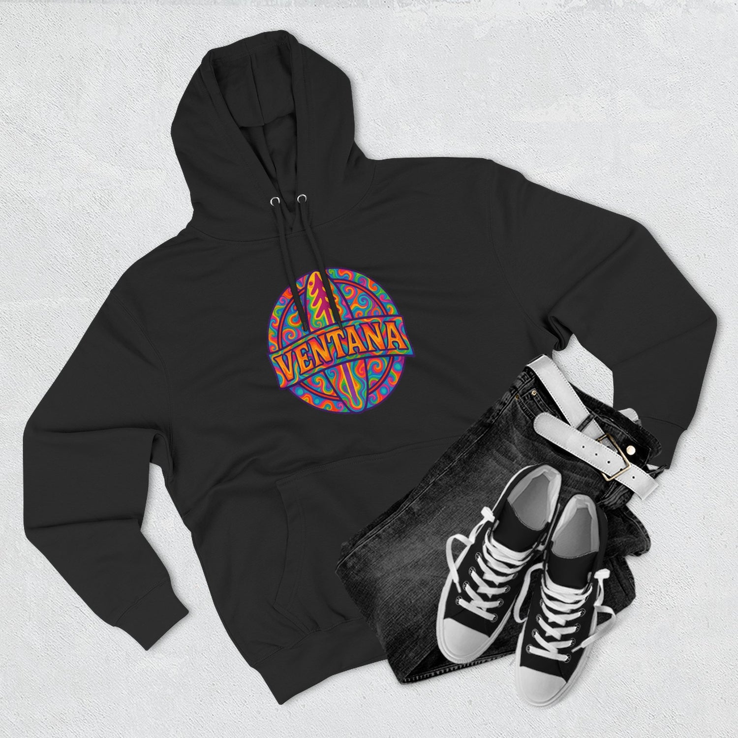 Ventana Psychedelic Treefish Logo Fleece Hoodie