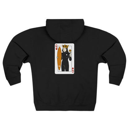 Queen of Hearts Surfer zip fleece hoodie image 9