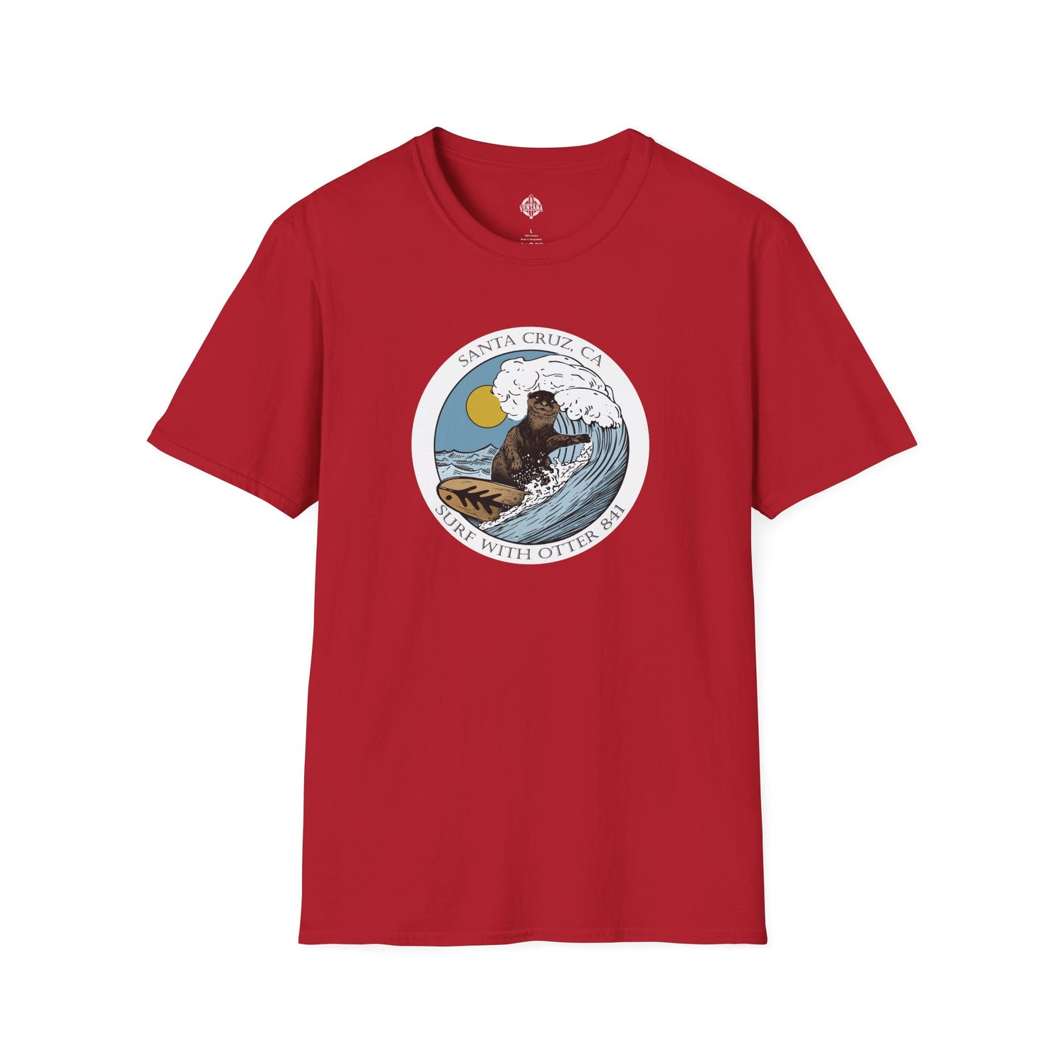 Surf with Otter 841 by Thiago Bianchini cotton t-shirt image 16