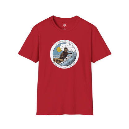 Surf with Otter 841 by Thiago Bianchini cotton t-shirt image 16