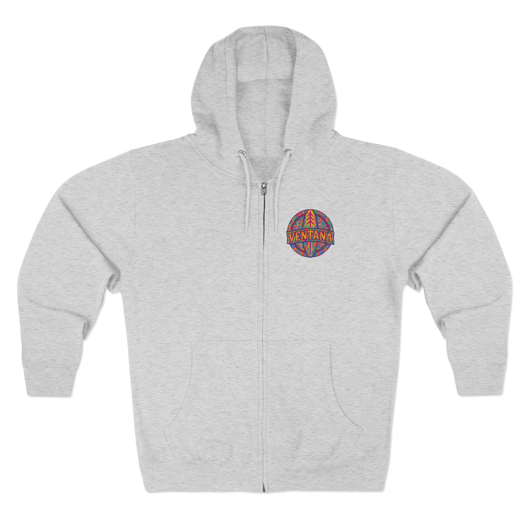 Ventana Psychedelic Treefish Logo zip fleece hoodie image 3