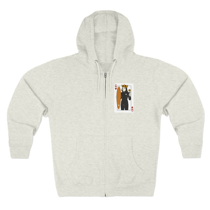 Queen of Hearts Surfer zip fleece hoodie image 2
