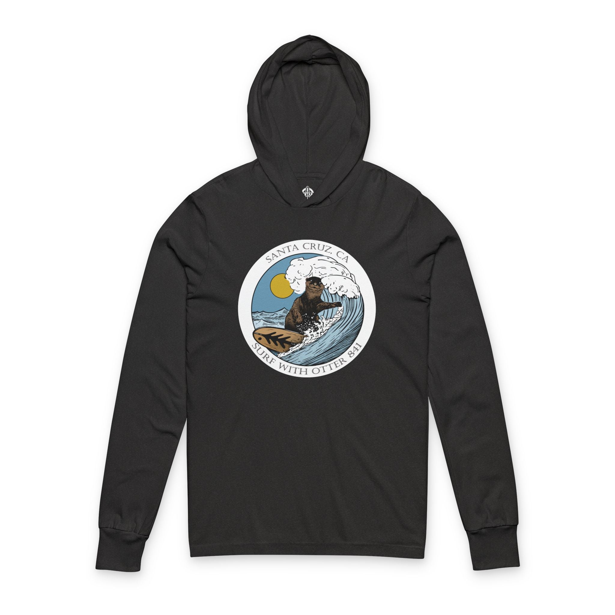 Otter 841 by Thiago Bianchini cotton hooded long sleeve t-shirt image 3