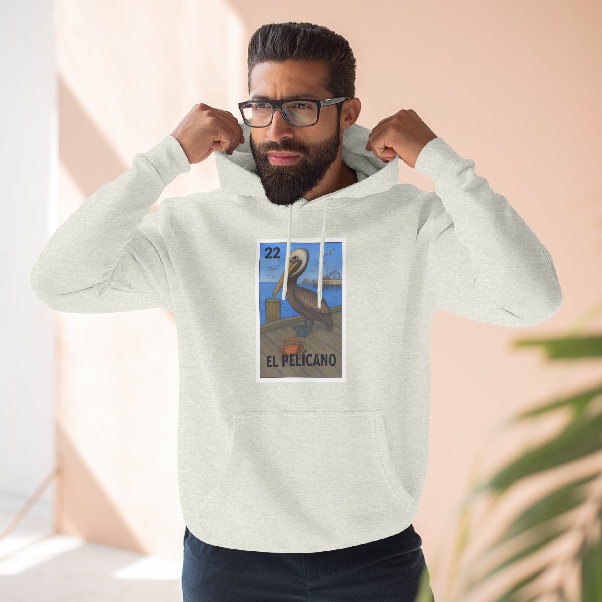 Pelican Lotería Fleece Hoodie (El Pelícano)