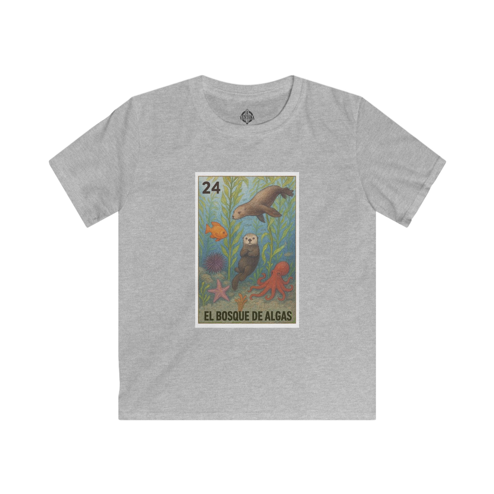 Kelp Forest Lotería kids soft style t-shirt image 6