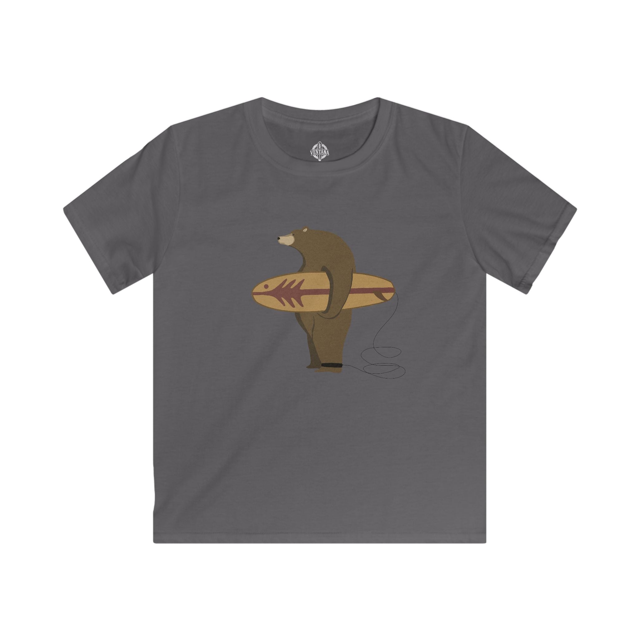 Surfing Grizzly Bear by Fabian Lavater cotton t-shirt image 8