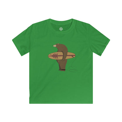 Surfing Grizzly Bear by Fabian Lavater cotton t-shirt image 7