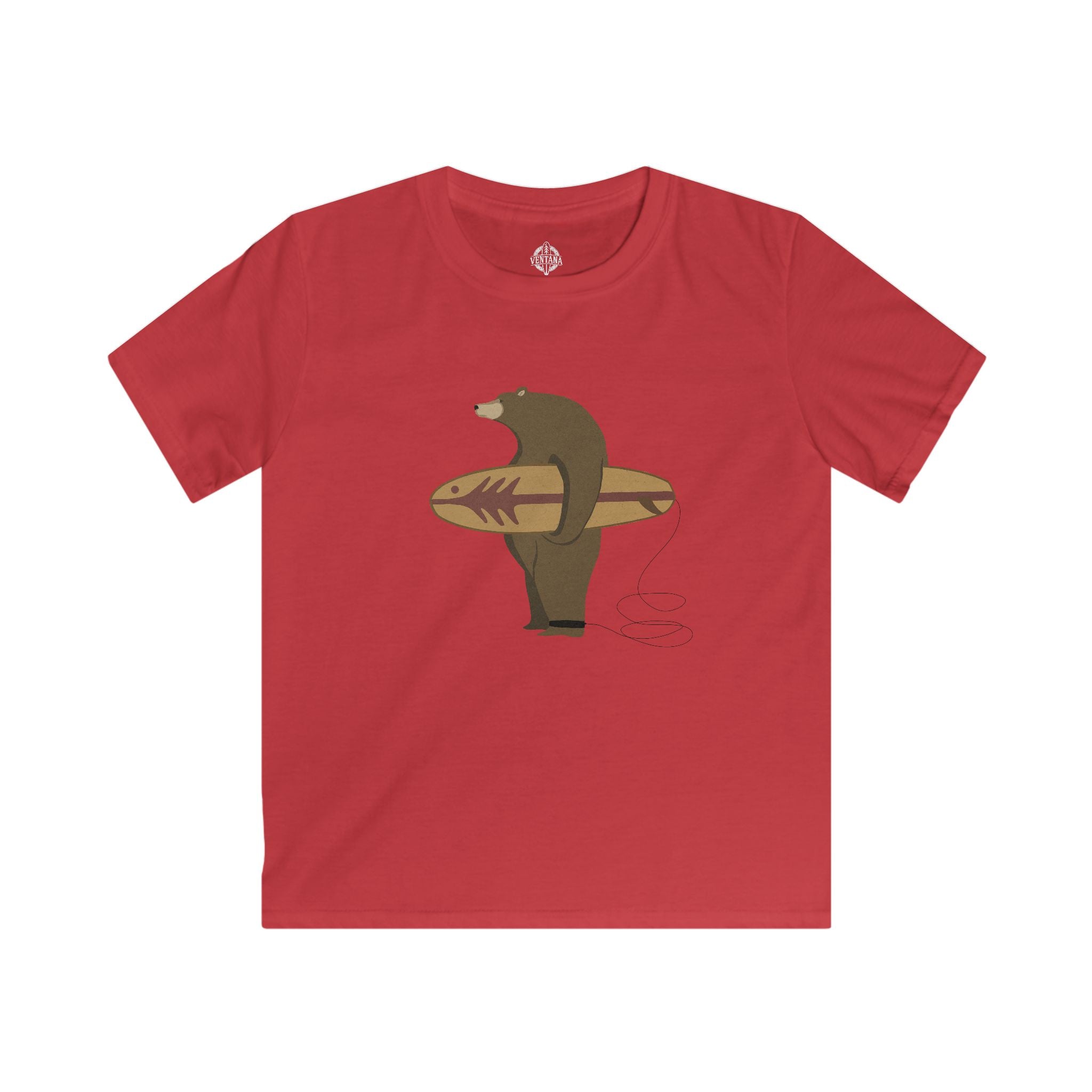 Surfing Grizzly Bear by Fabian Lavater cotton t-shirt image 12