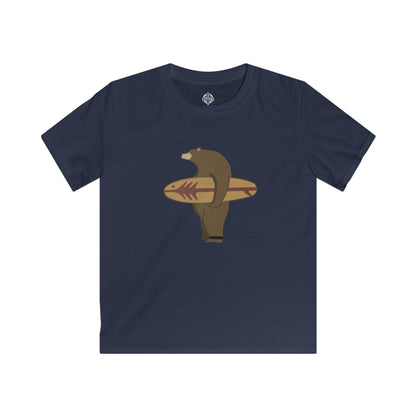 Surfing Grizzly Bear by Fabian Lavater cotton t-shirt image 1