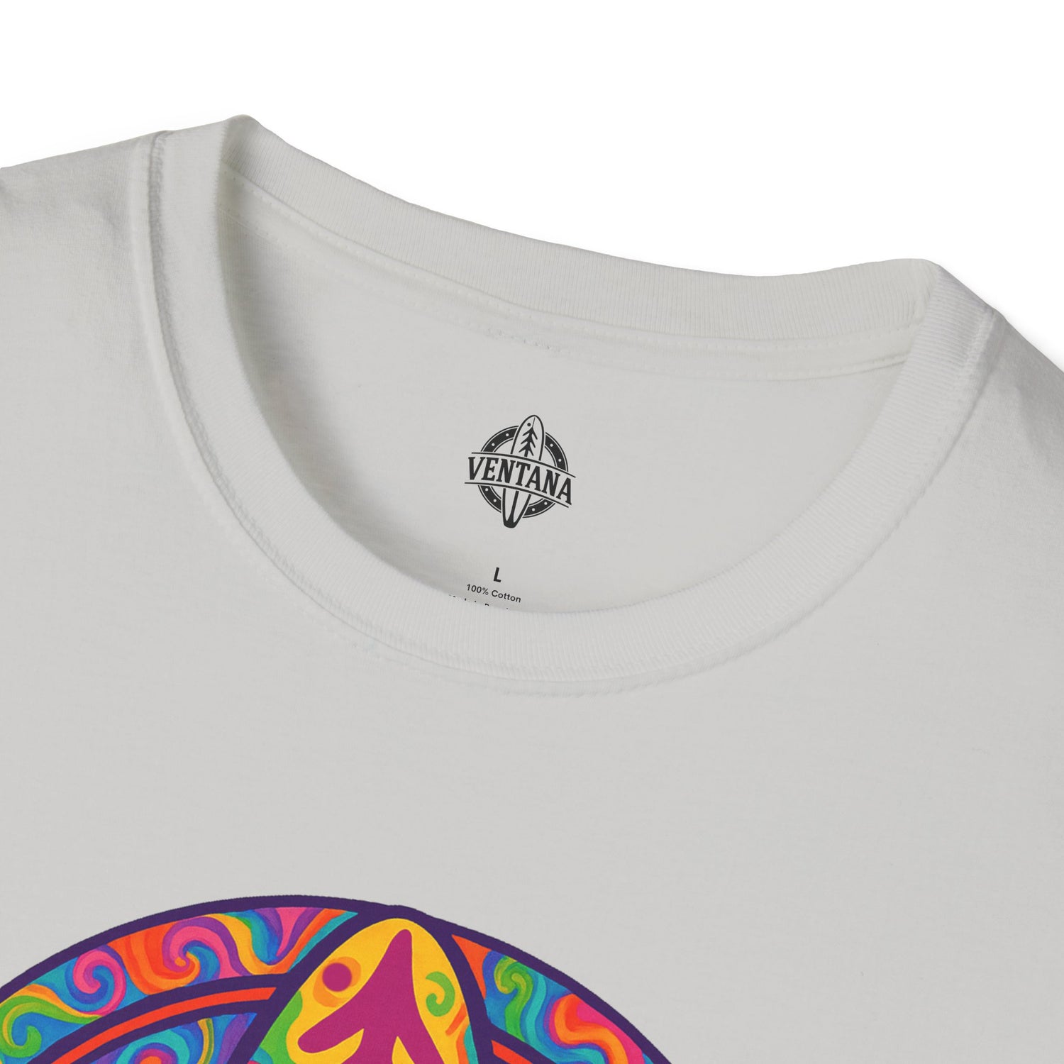 Ventana Psychedelic Treefish Logo - Soft Style U.S. Cotton T-Shirt