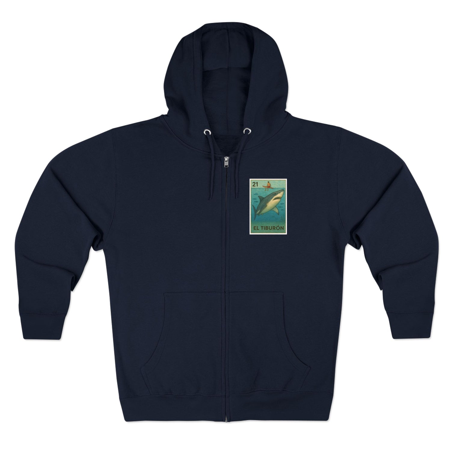 Shark Lotería zip fleece hoodie image 1