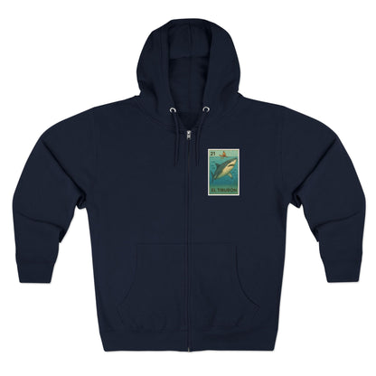 Shark Lotería zip fleece hoodie image 1