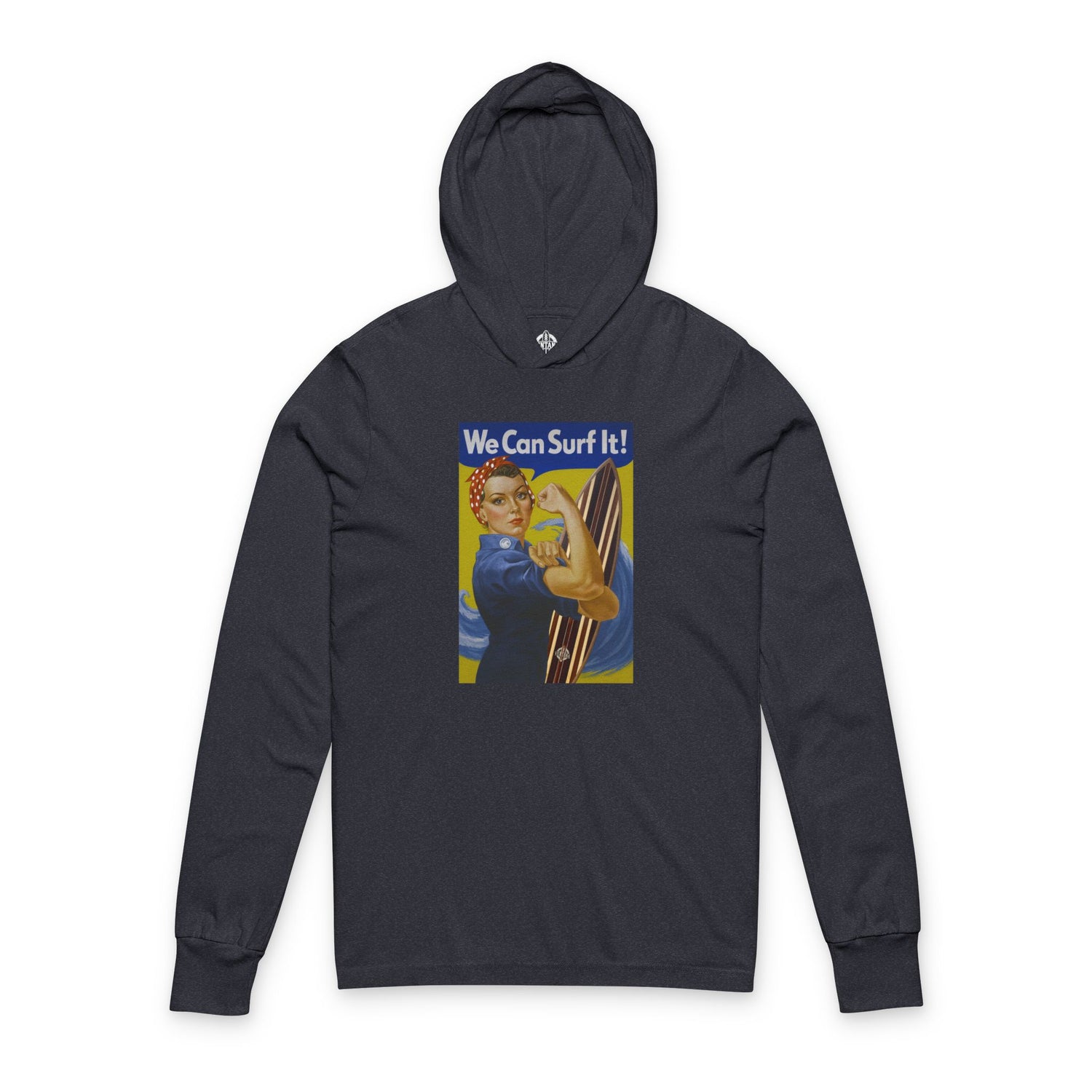 Rosie the Surfer cotton hooded long sleeve t-shirt image 1