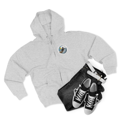 Surf with Otter 841 by Thiago Bianchini zip fleece hoodie image 8