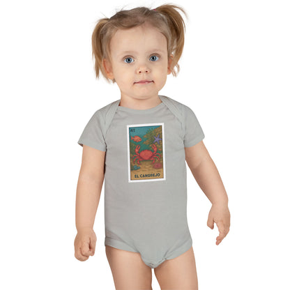 Crab Lotería baby cotton onesie image 10