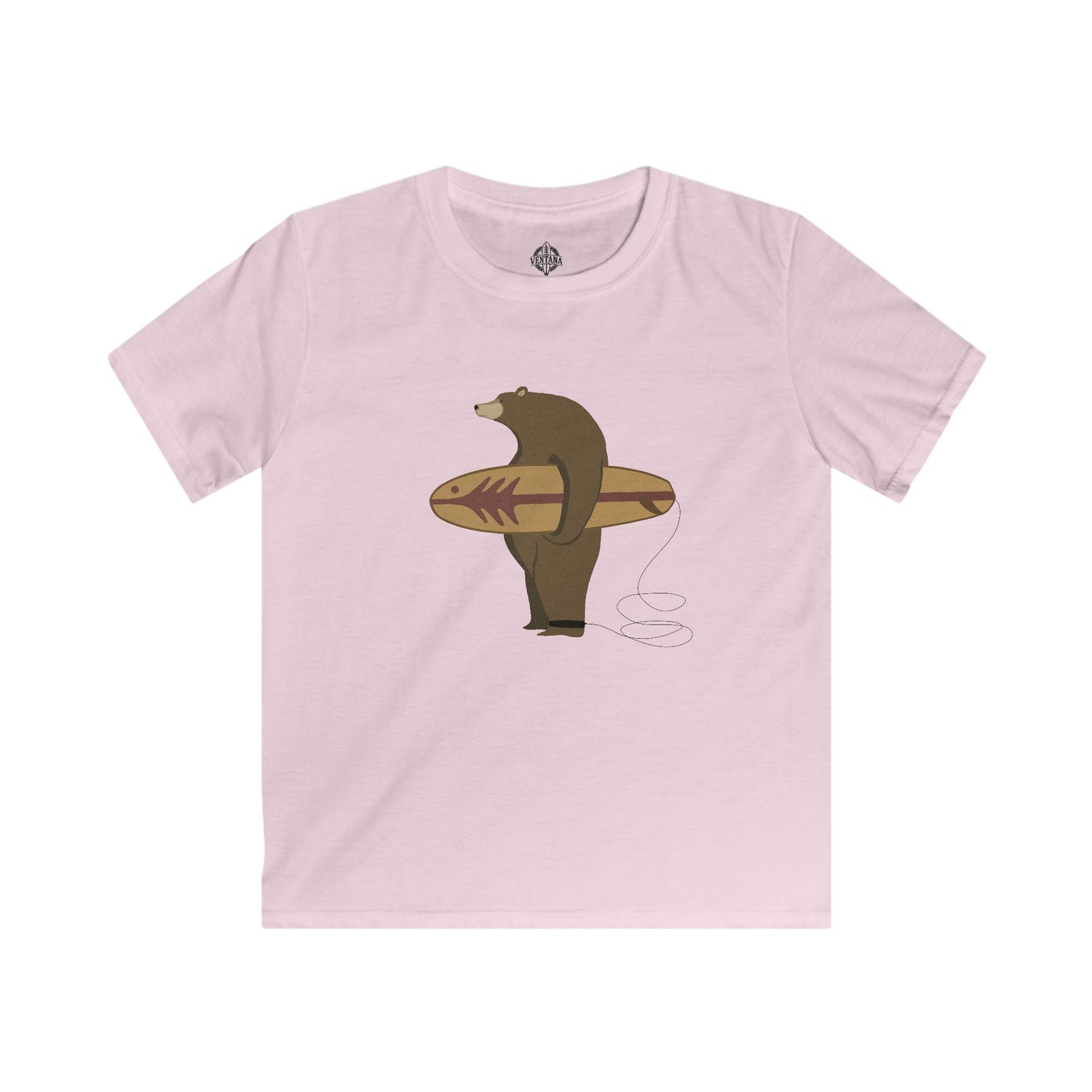 Surfing Grizzly Bear by Fabian Lavater cotton t-shirt image 11