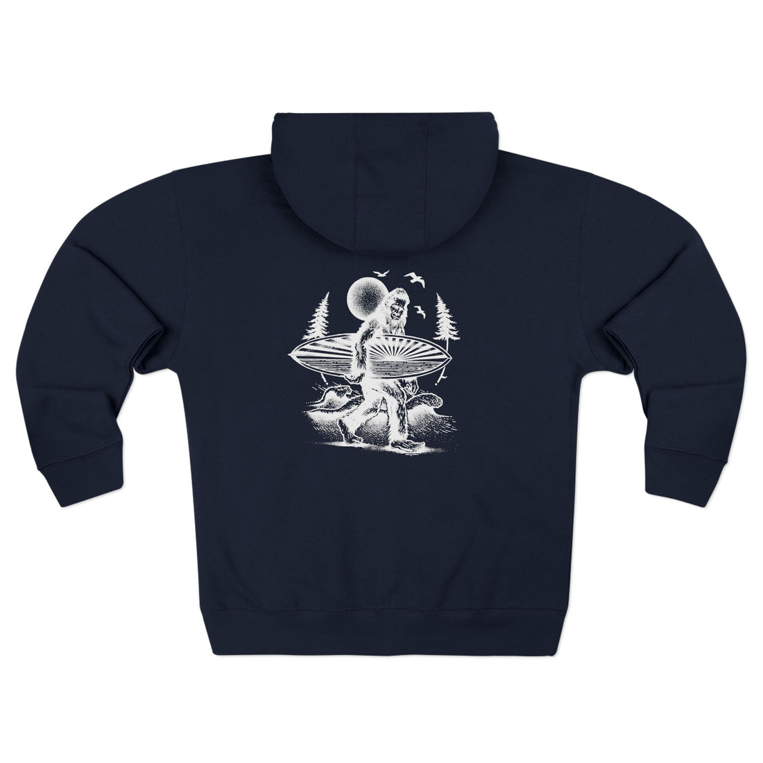 Ventana Surfsquatch by Thiago Bianchini Unisex - Zip Cotton Blend Fleece Hoodie