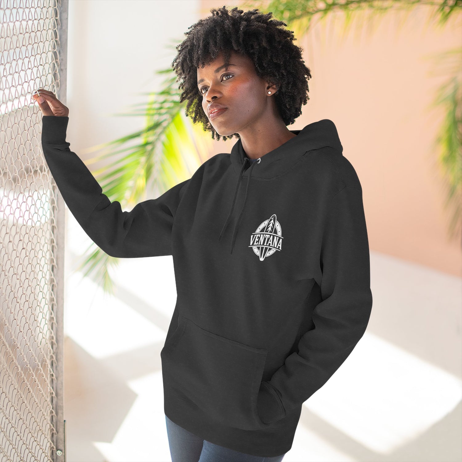 Ventana Surfsquatch by Thiago Bianchini Unisex - Pull-Over Cotton Blend Fleece Hoodie