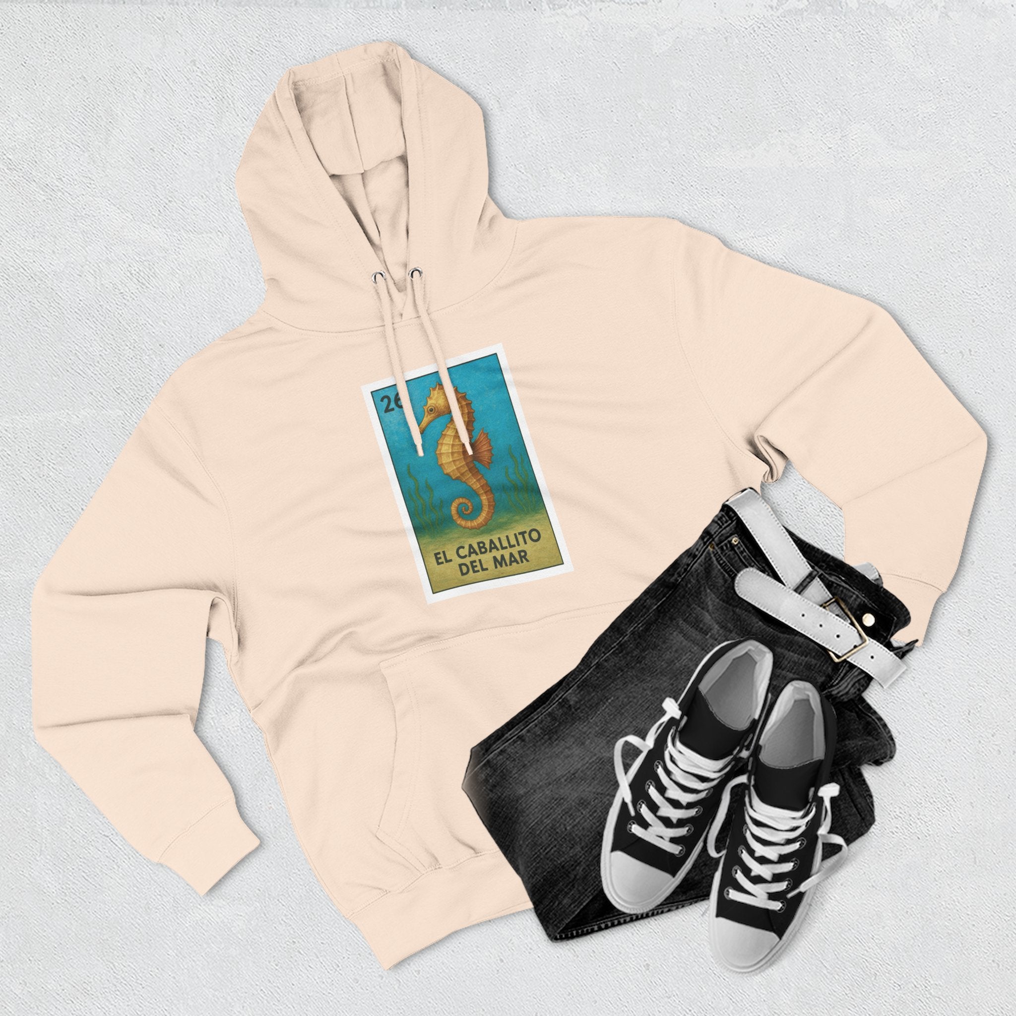 Seahorse Lotería Fleece Hoodie