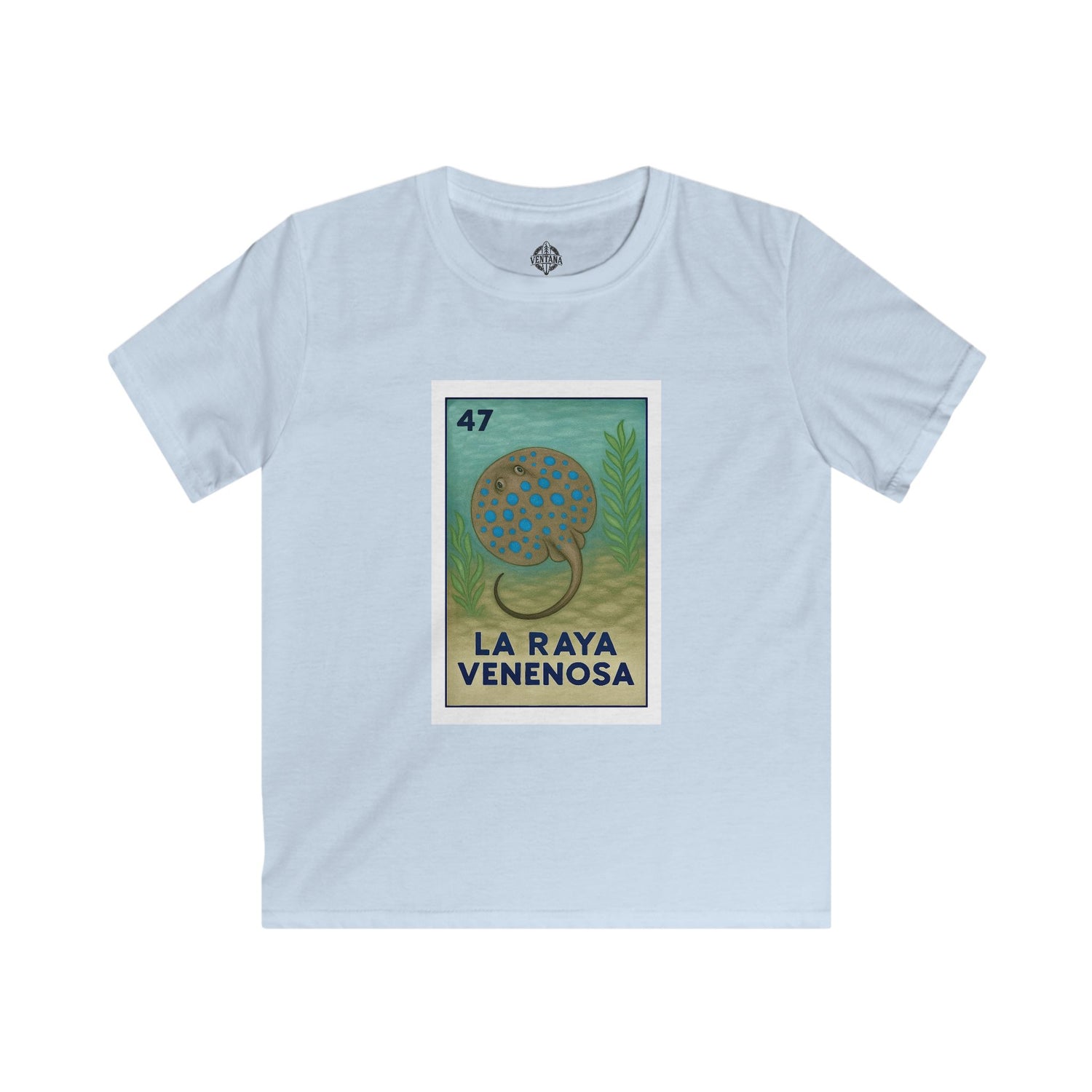Stingray Lotería kids soft style t-shirt image 2