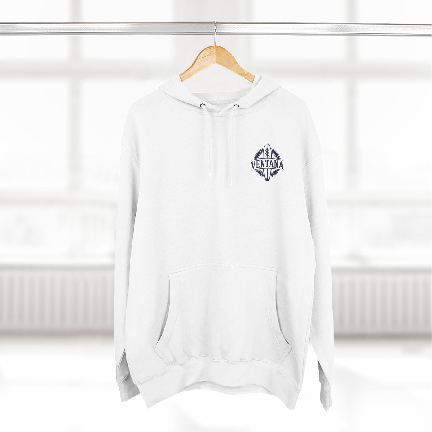 Ventana Treefish Logo - Pull-Over Cotton Blend Fleece Hoodie
