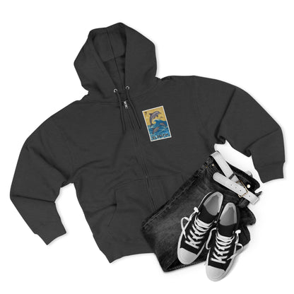 Dolphin Lotería zip fleece hoodie image 13