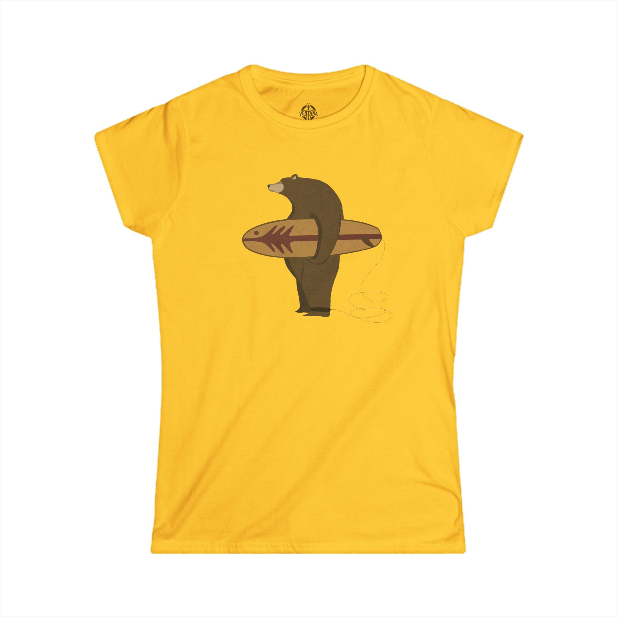 Surfing Grizzly Bear by Fabian Lavater women&
