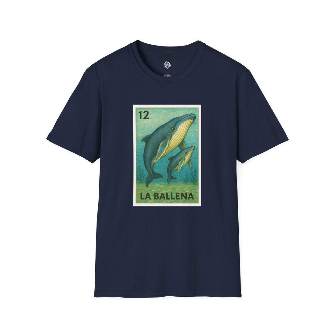 Whale Lotería Unisex - Soft Style U.S. Cotton T-Shirt (La Ballena)