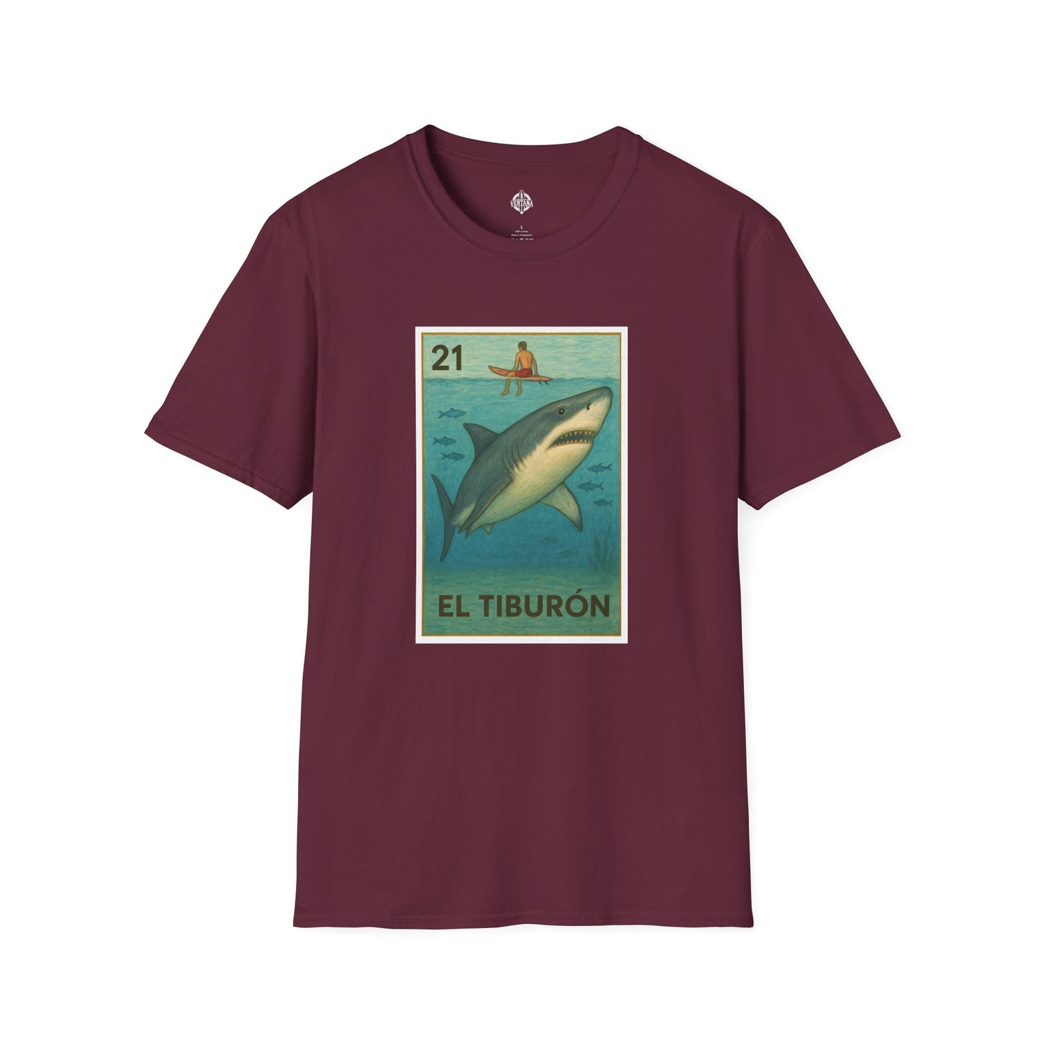 Shark Lotería cotton t-shirt image 7