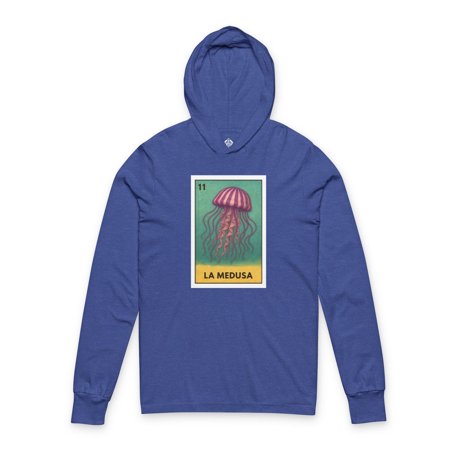 Sea Jelly Lotería cotton hooded long sleeve t-shirt image 6