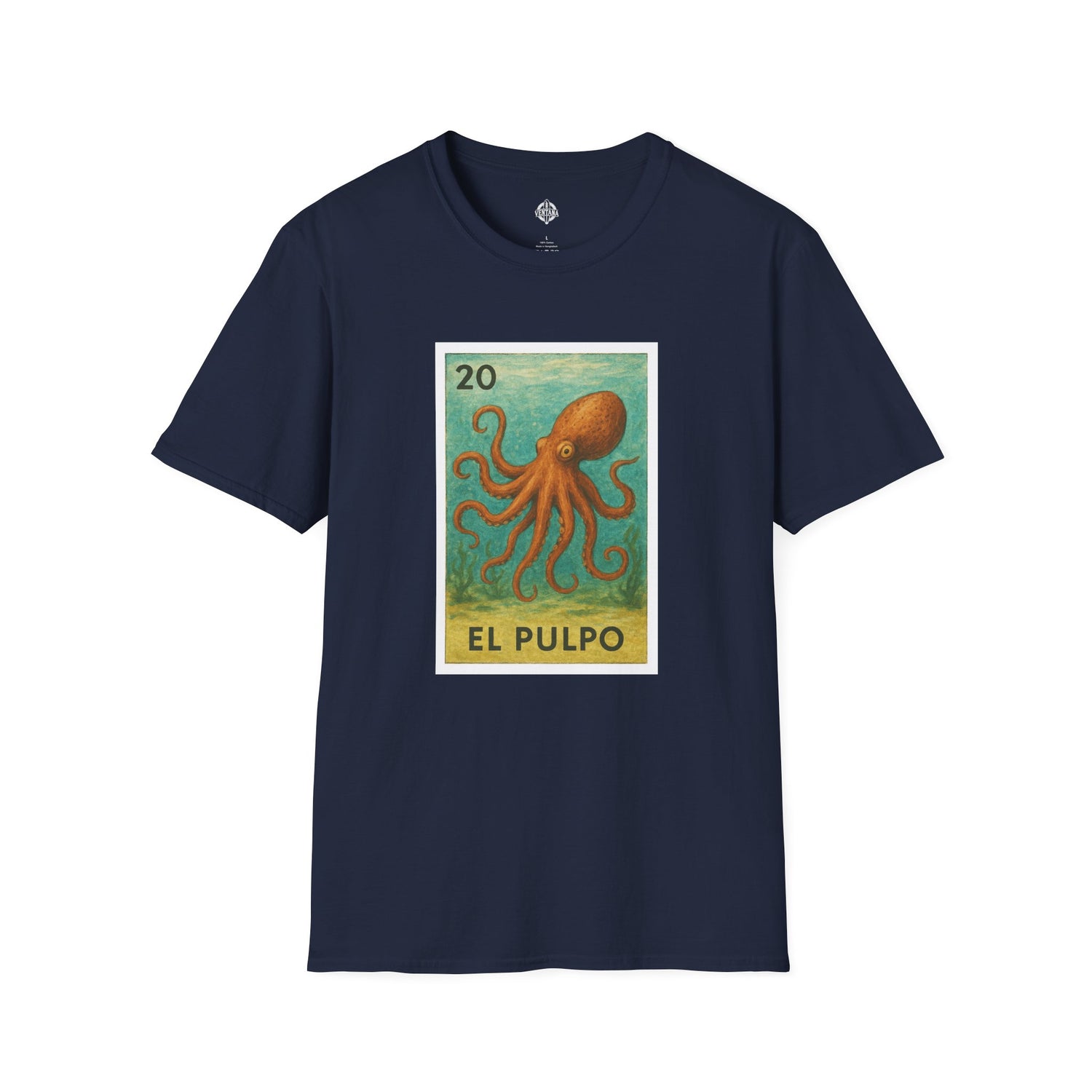 Octopus Lotería cotton t-shirt image 1