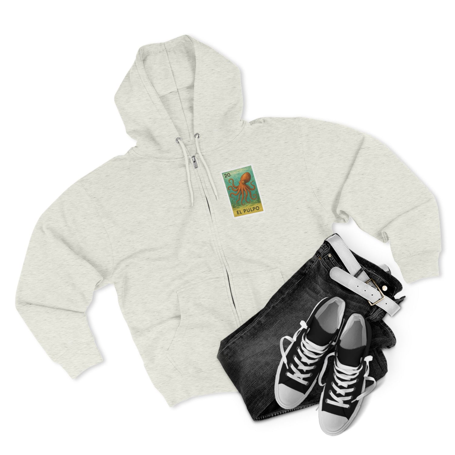 Octopus Lotería Zip Hoodie