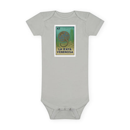 Stingray Lotería baby cotton onesie image 4