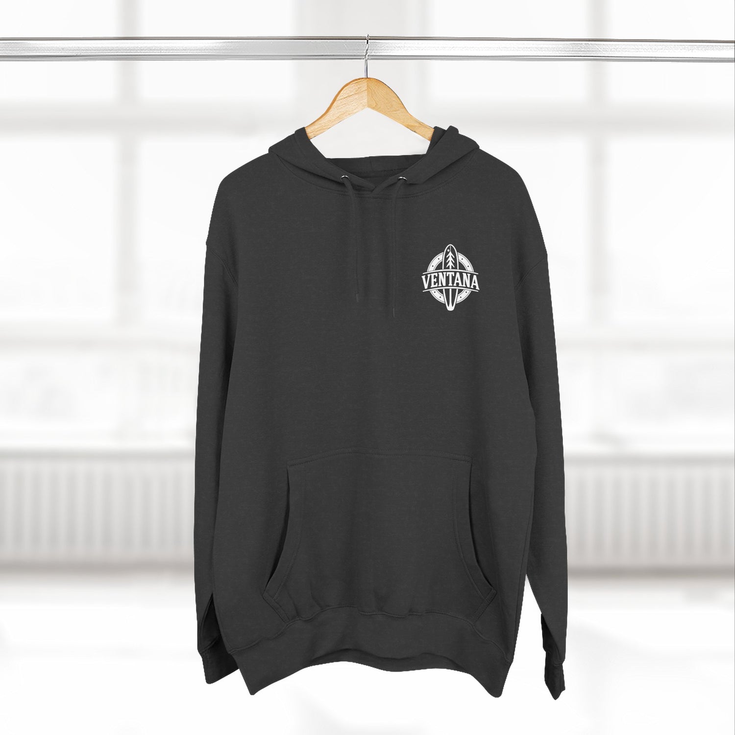 Ventana Treefish Logo - Pull-Over Cotton Blend Fleece Hoodie