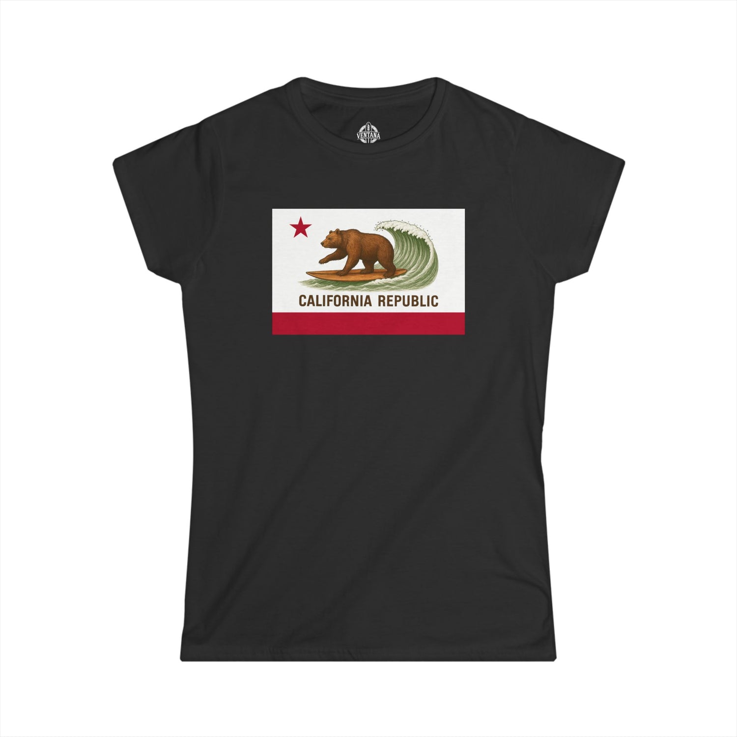 California Surfing Bear Flag Women&