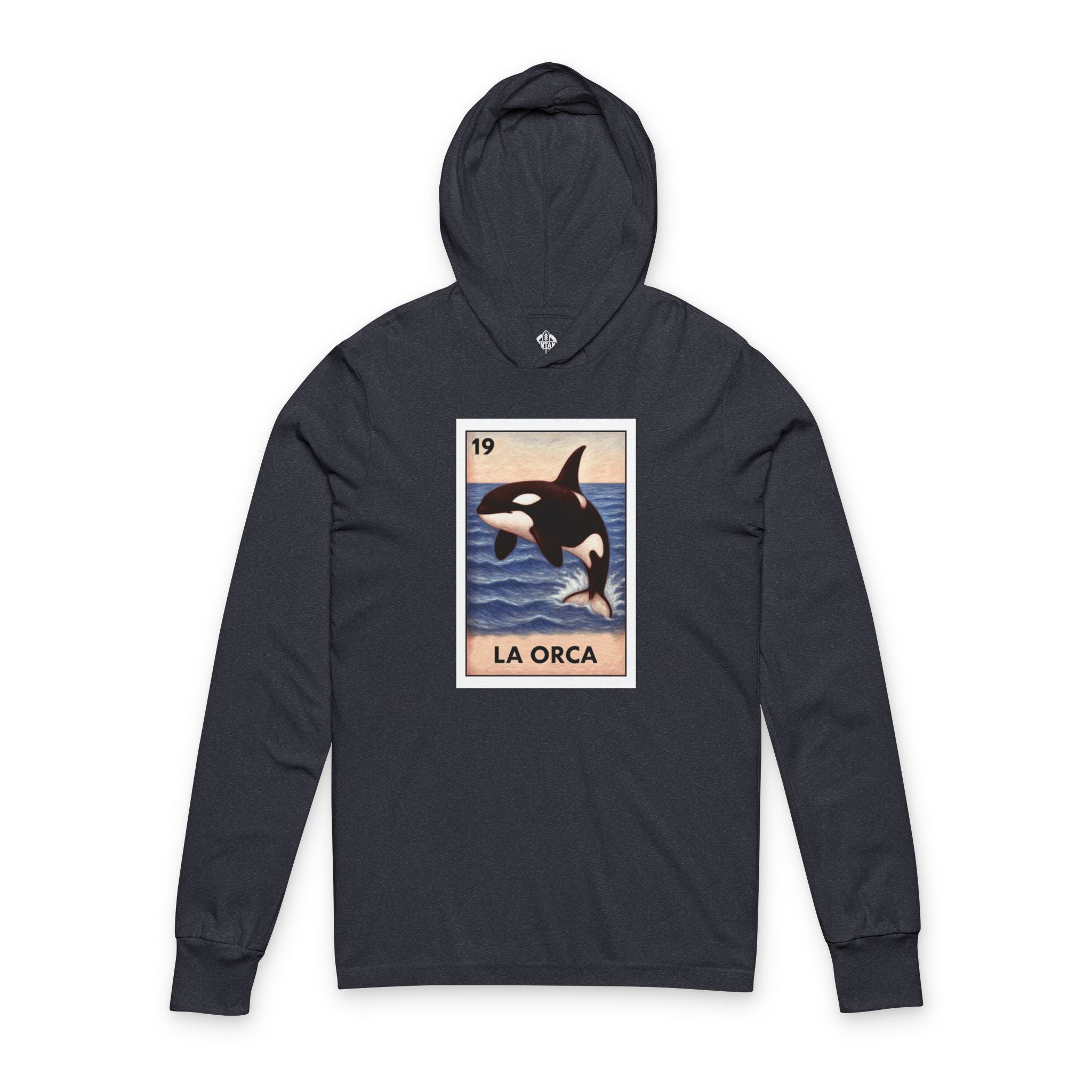 Orca Lotería cotton hooded long sleeve t-shirt image 1