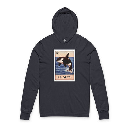 Orca Lotería cotton hooded long sleeve t-shirt image 1