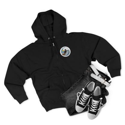 Surf with Otter 841 by Thiago Bianchini zip fleece hoodie image 18