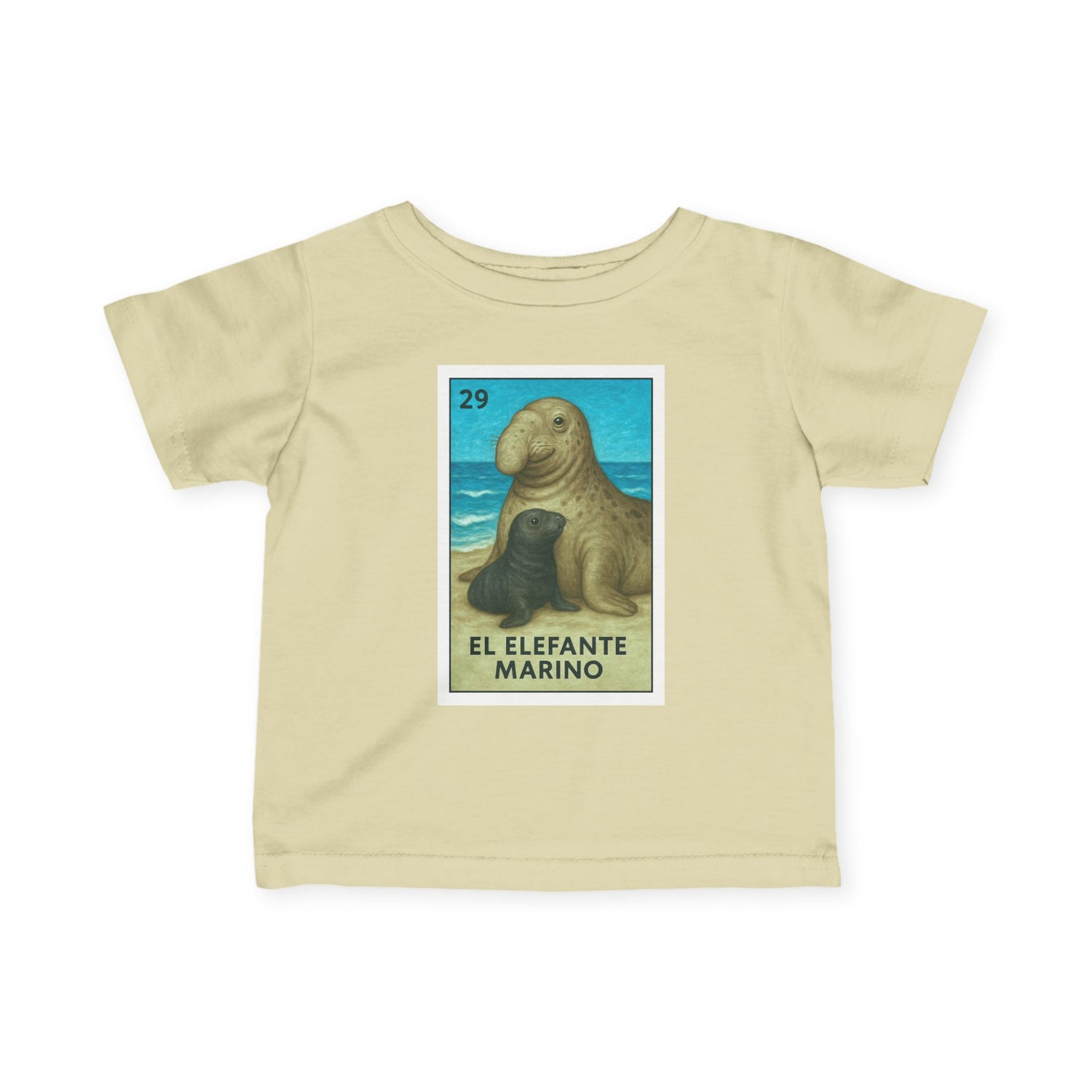 Elephant Seal Lotería infant cotton t-shirt image 6