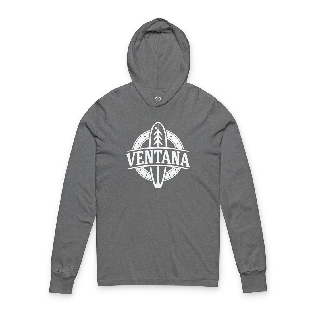 Ventana Treefish Logo Unisex - Cotton Long Sleeve Hooded T-Shirt