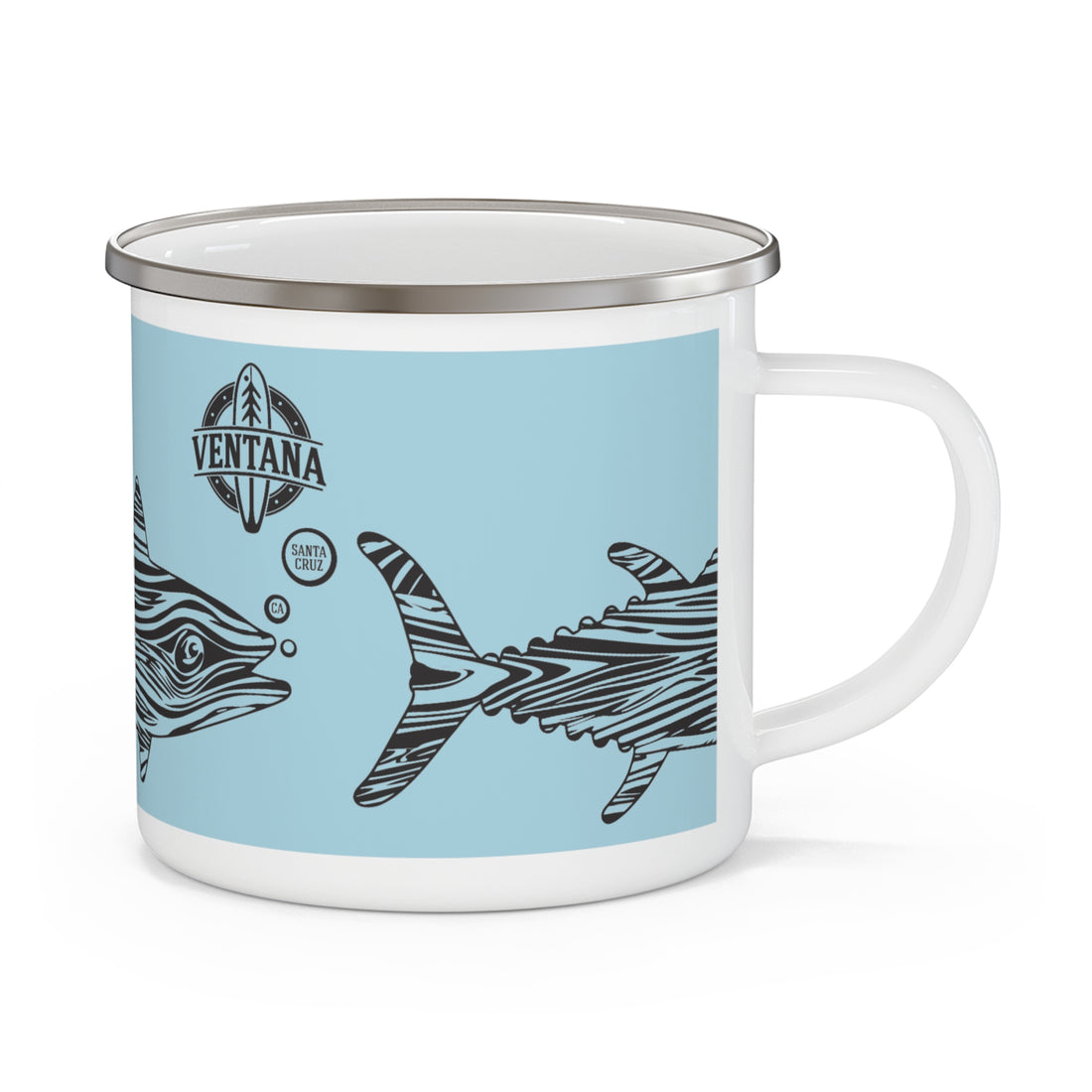 Ventana Wooden Tuna Enamel Camping Mug (12oz - small)