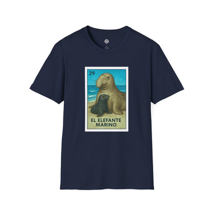 Elephant Seal Lotería cotton t-shirt image 1