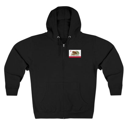 California Surfing Bear Flag zip fleece hoodie image 5