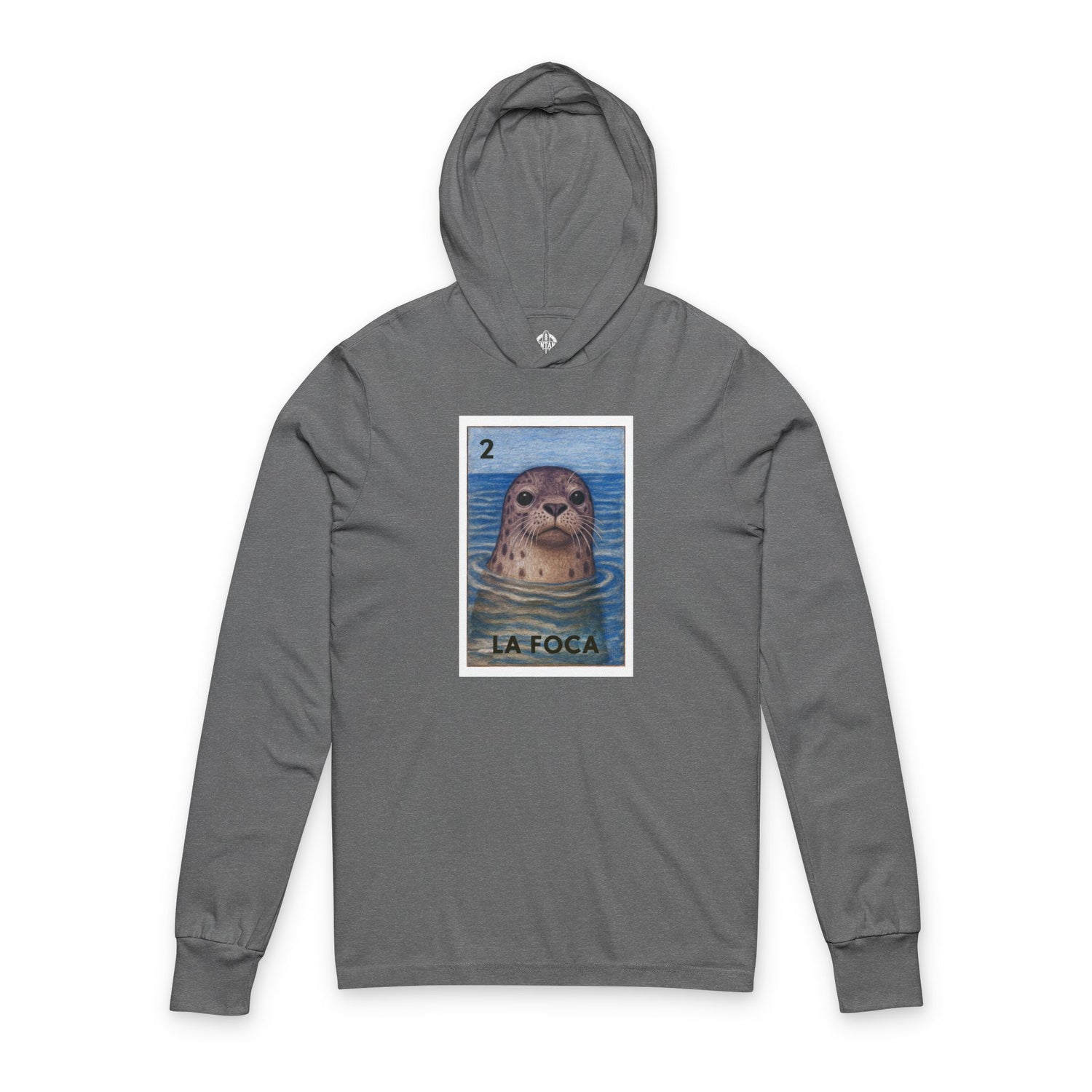 Seal Lotería cotton hooded long sleeve t-shirt image 2