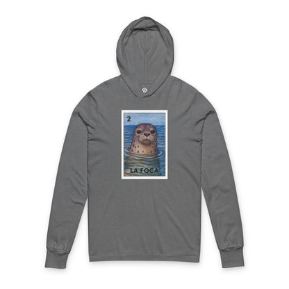 Seal Lotería cotton hooded long sleeve t-shirt image 2