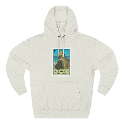 Elephant Seal Lotería fleece hoodie image 2