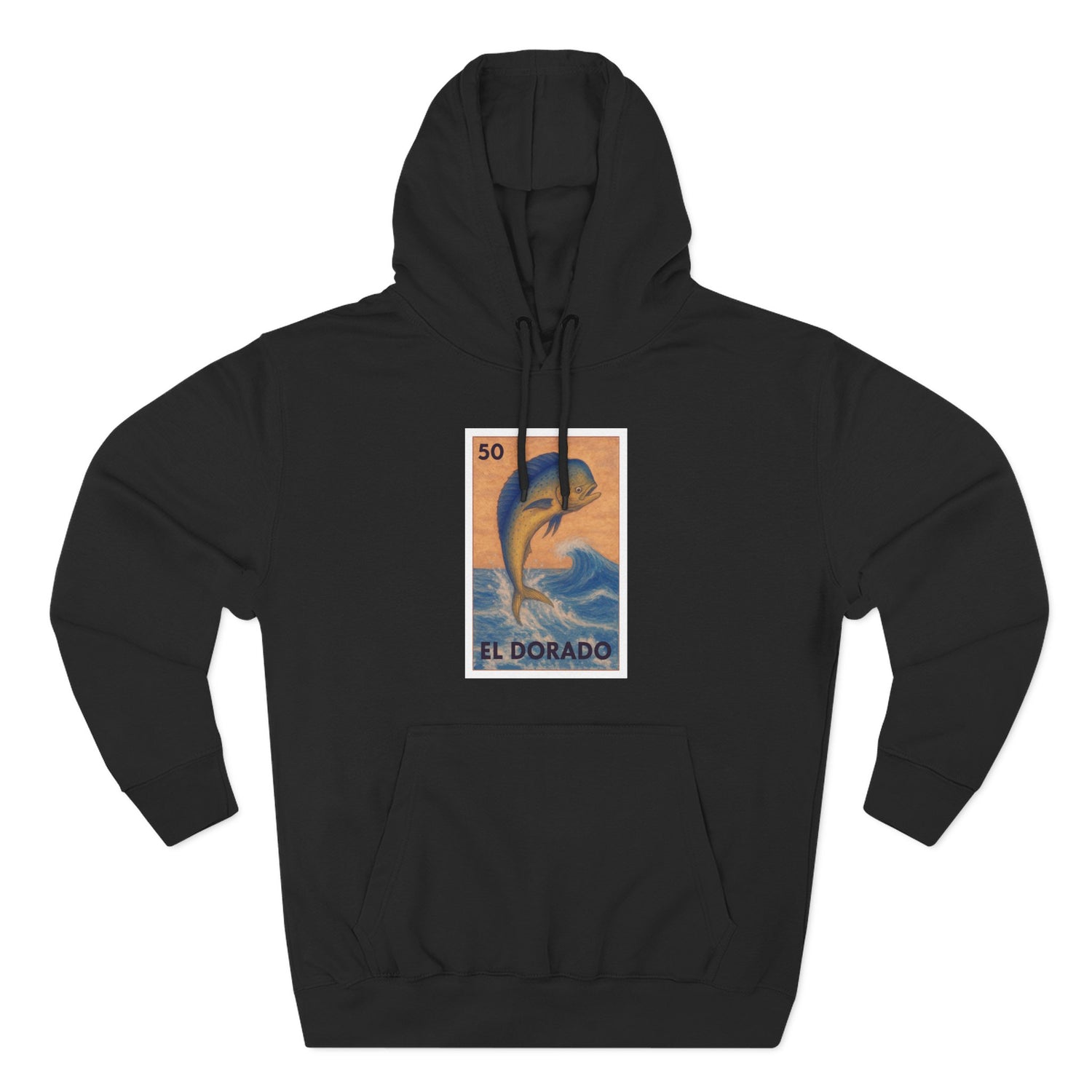 Dorado Lotería Unisex - Pull-Over Cotton Blend Fleece Hoodie (El Dorado)