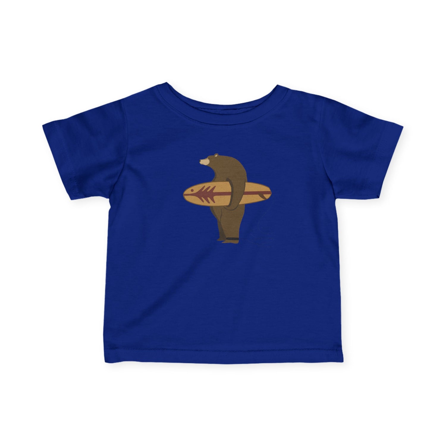 Surfing Grizzly Bear by Fabian Lavater infant cotton t-shirt image 12