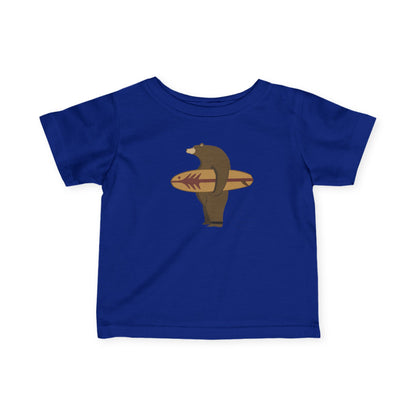 Surfing Grizzly Bear by Fabian Lavater infant cotton t-shirt image 12