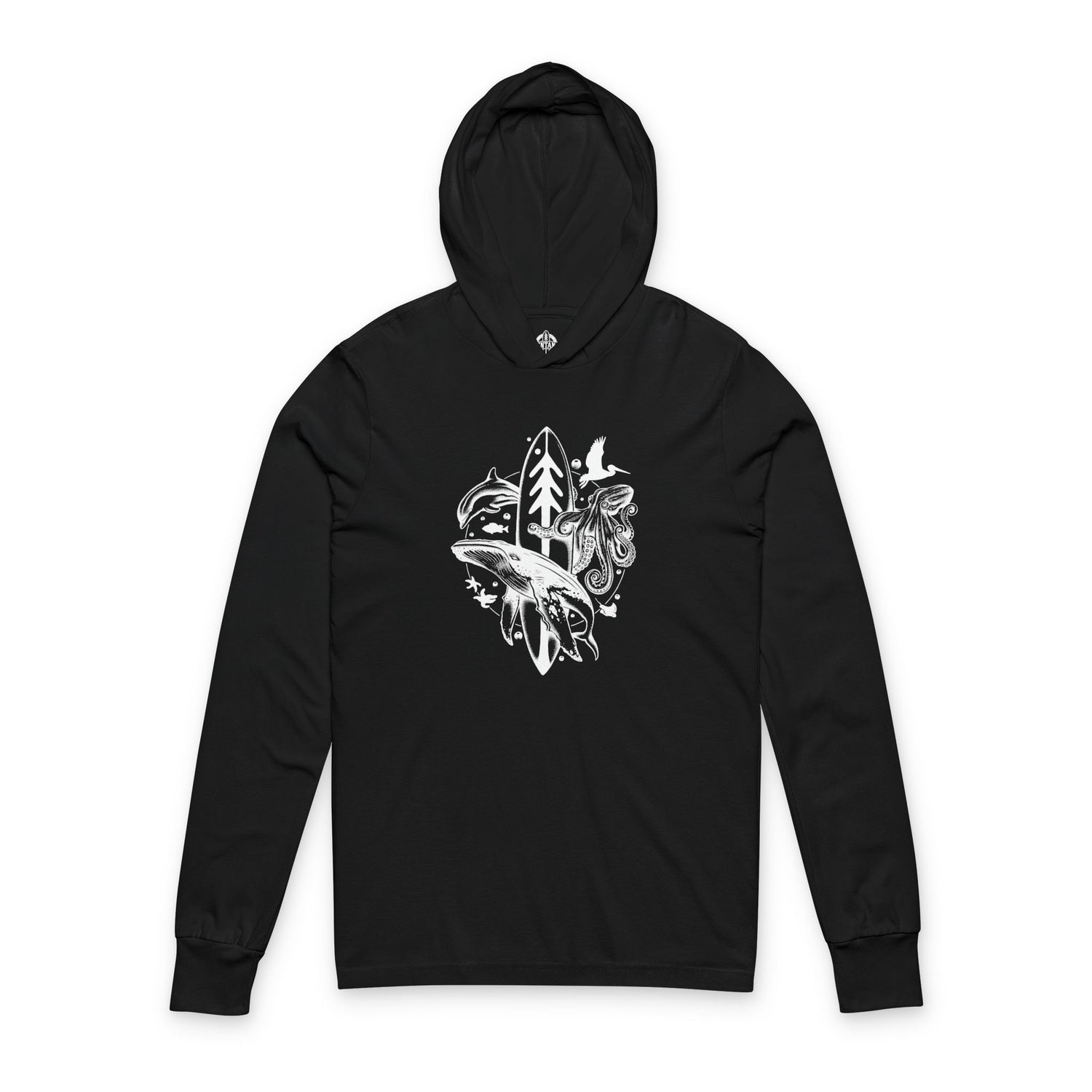 Ventana Monterey Bay by Thiago Bianchini cotton hooded long sleeve t-shirt image 4